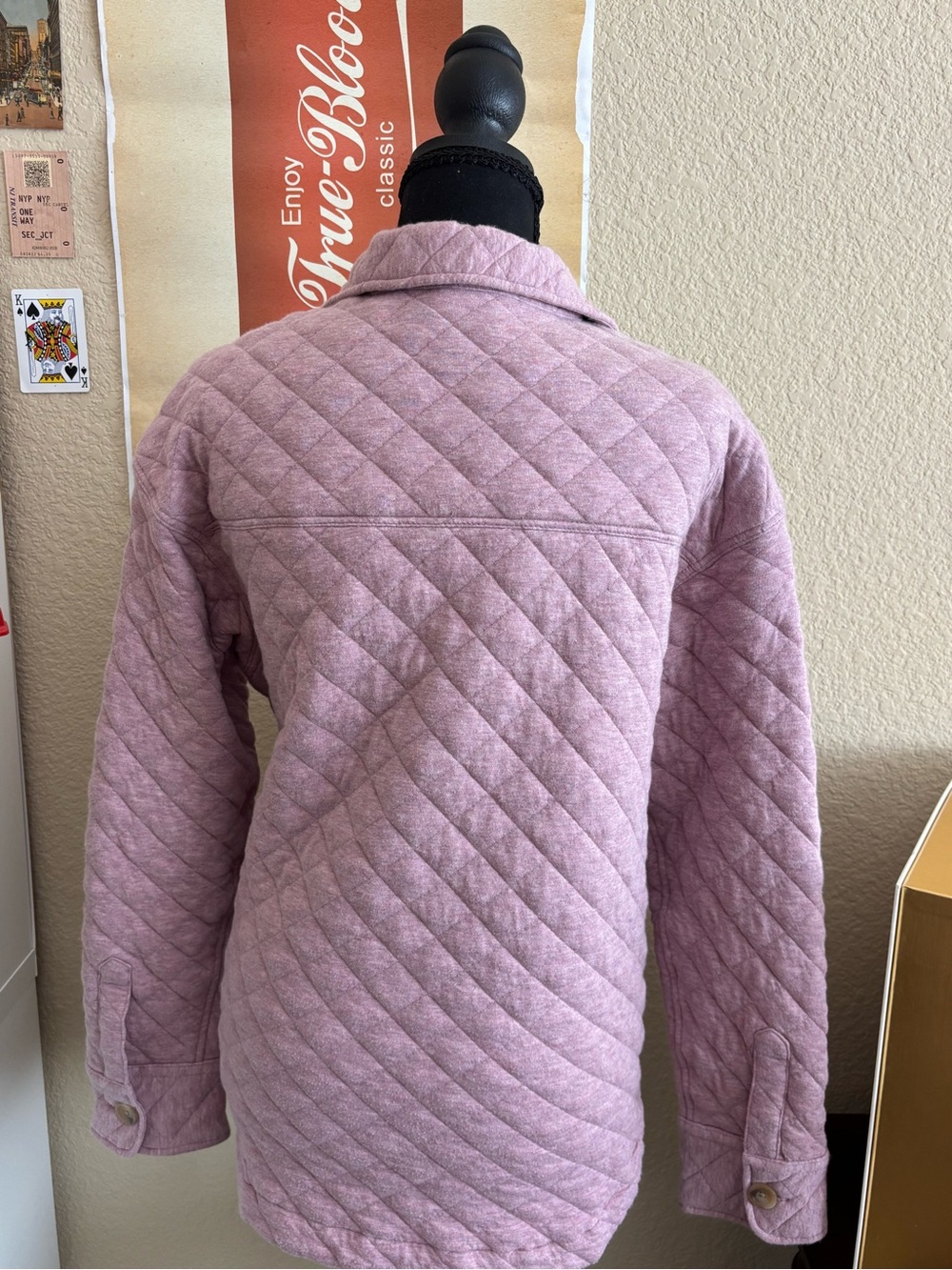 NWOT Fatherty Quilted Mauve Shacket Jacket - Organic Cotton - Picture 4 of 9